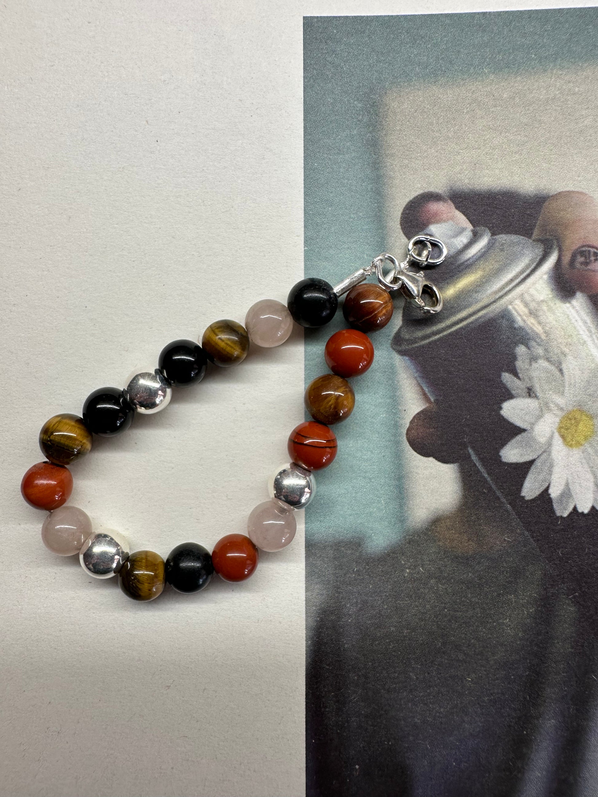 Bracciale Sfere Occhio di tigre - LAB.0.925