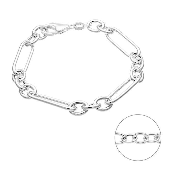 Bracciale Catena Alternata