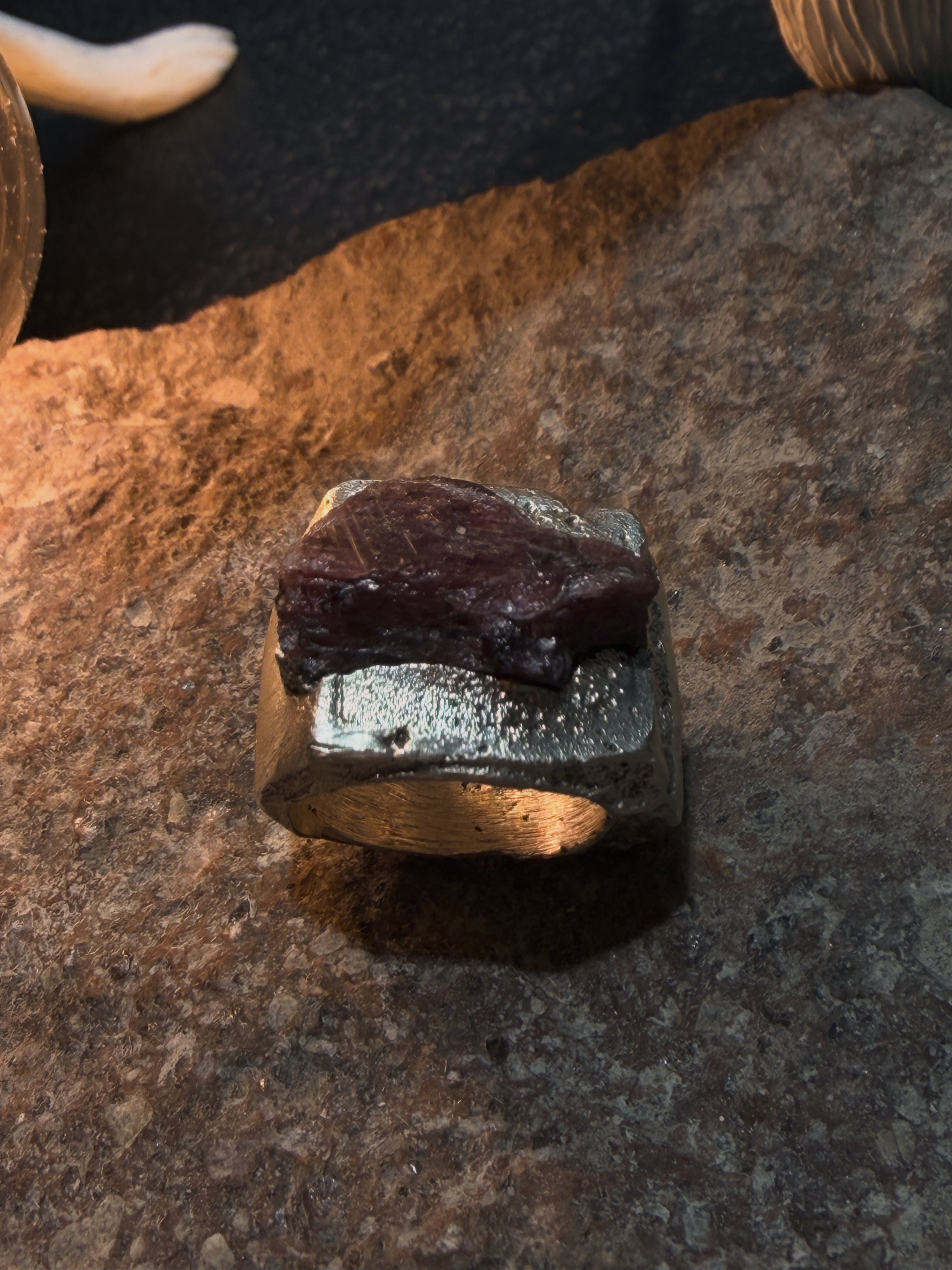 Anello Cuore di Lava - LAB.0.925