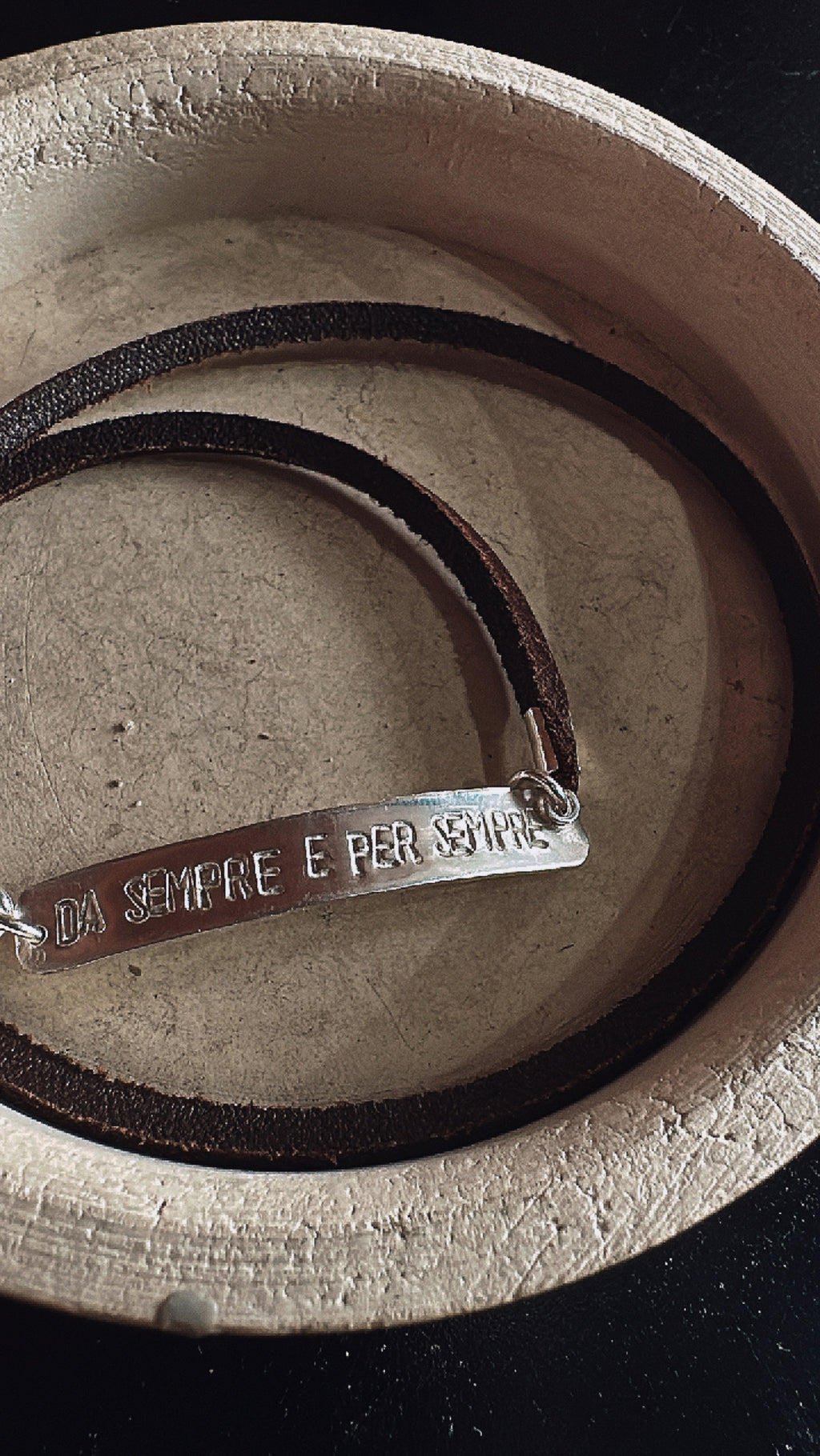 Bracciale Nome Pelle