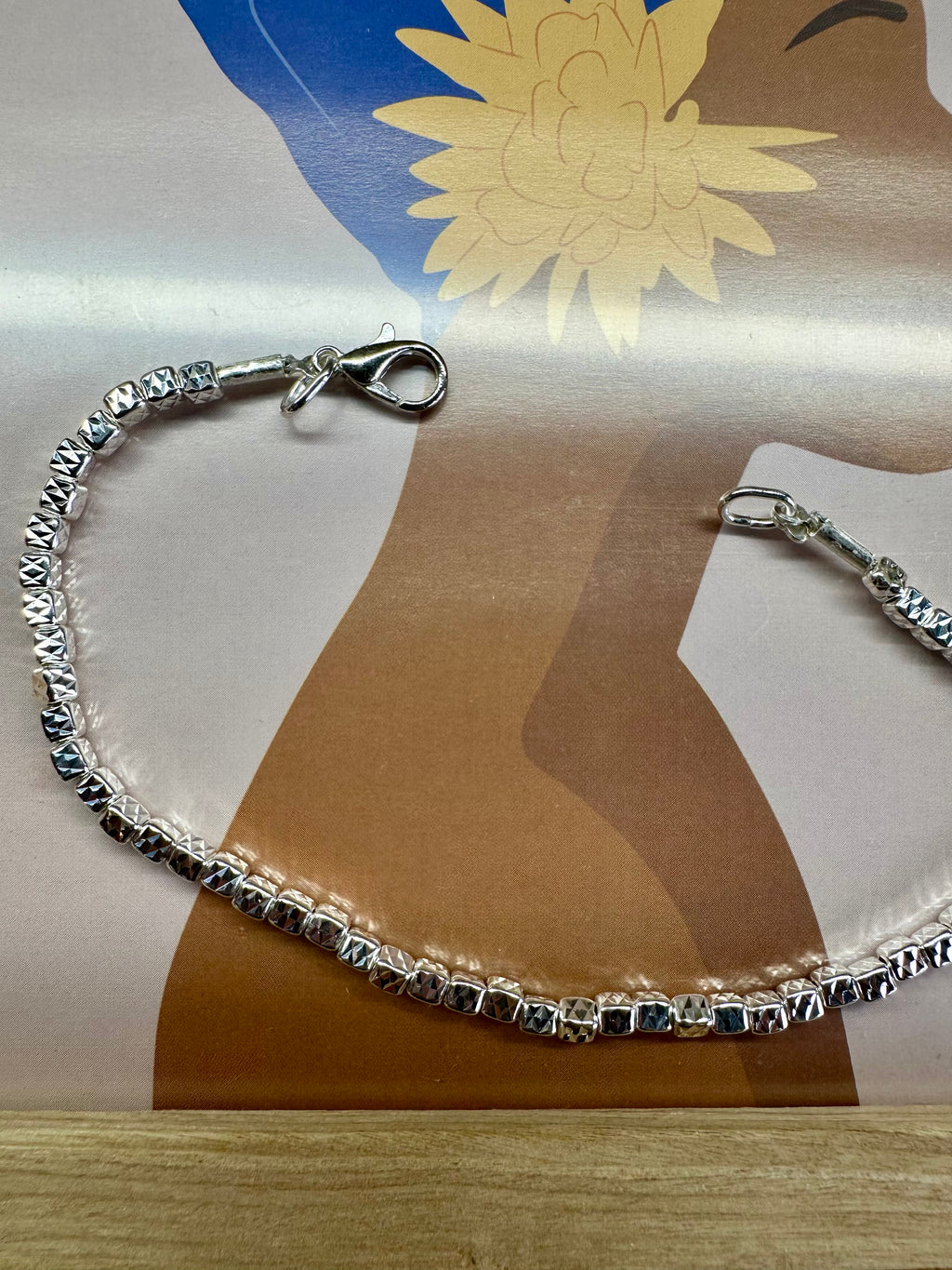 Faceted cube bracelet