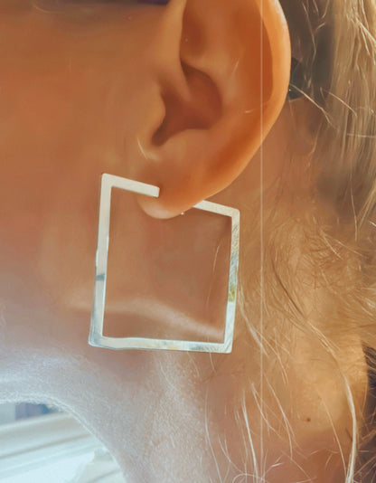 Flat Square Earrings