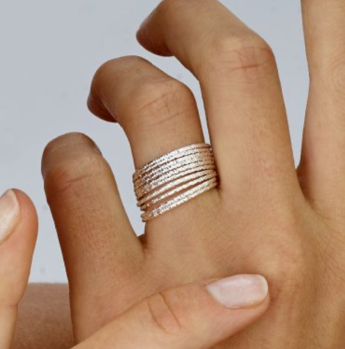 Anello Filo Sfacettato - LAB.0.925