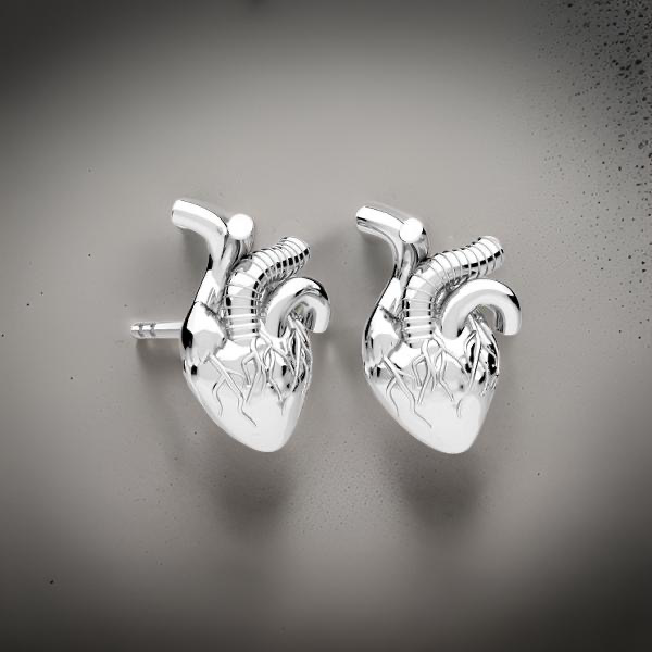 Orecchino Cuore Anatomico - LAB.0.925