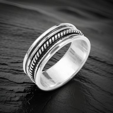 Band ring with wedding band