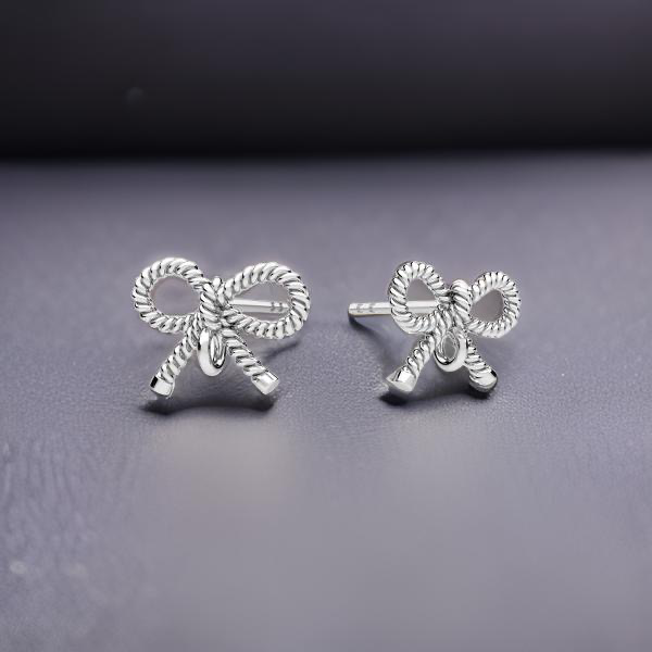 Boucles d'oreilles noeud tressé