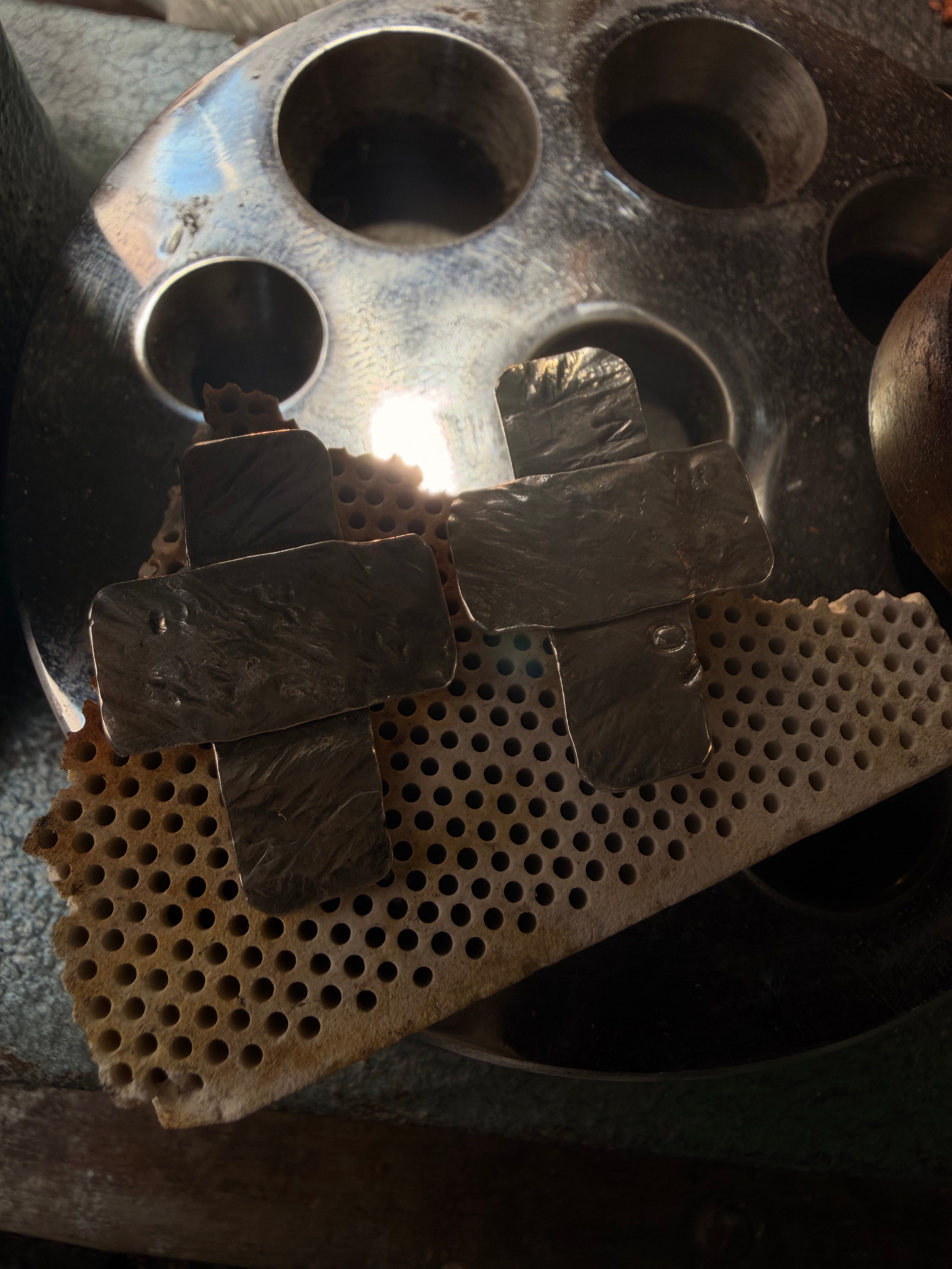 Orecchini Croce Moderna - LAB.0.925