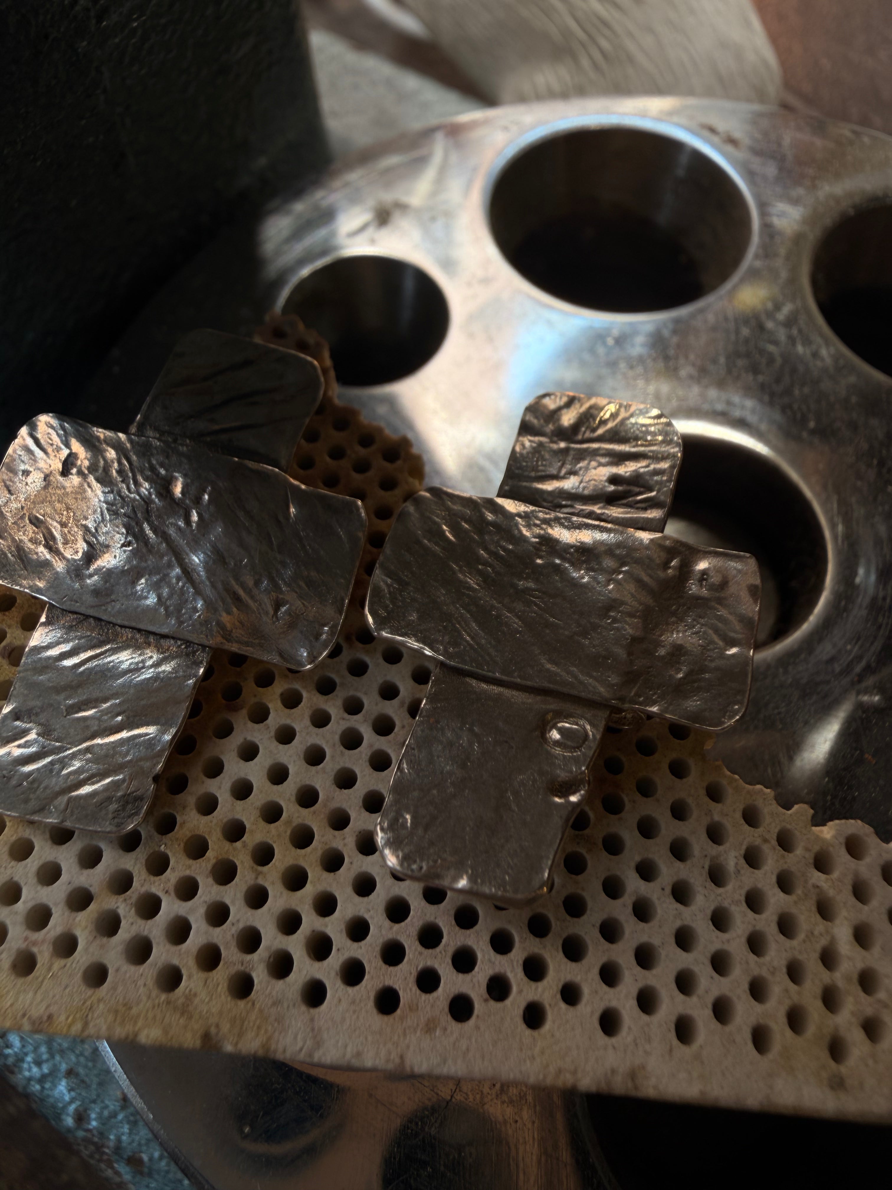 Orecchini Croce Moderna - LAB.0.925