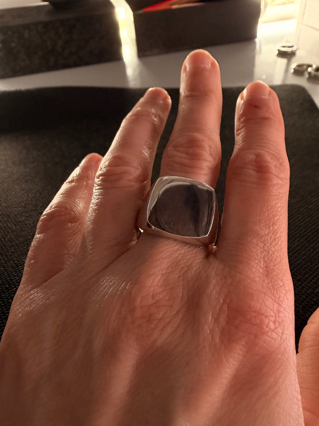 Anello Chevalier Quadrato - LAB.0.925