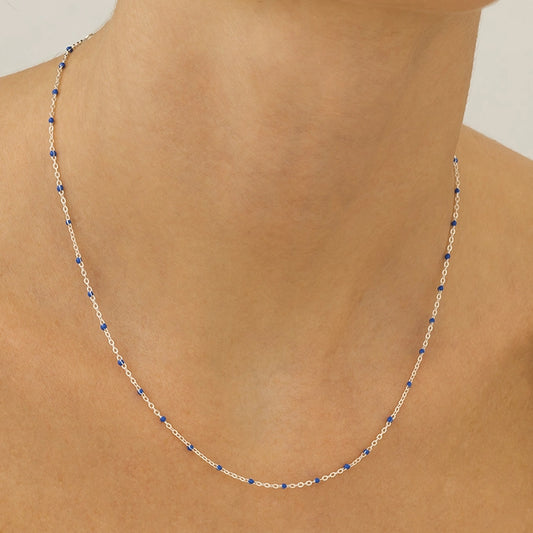 Chain and Enamel Necklace