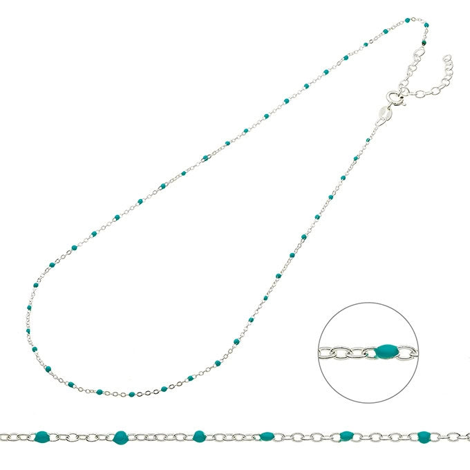 Chain and Enamel Necklace