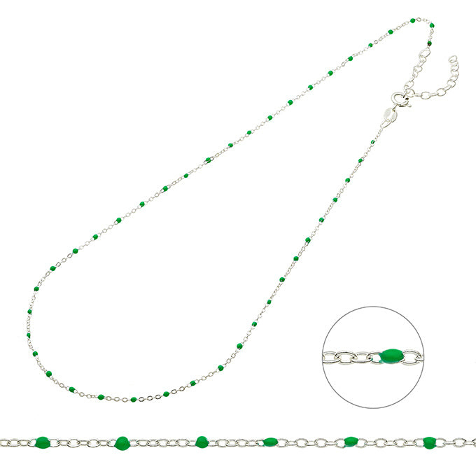 Chain and Enamel Necklace