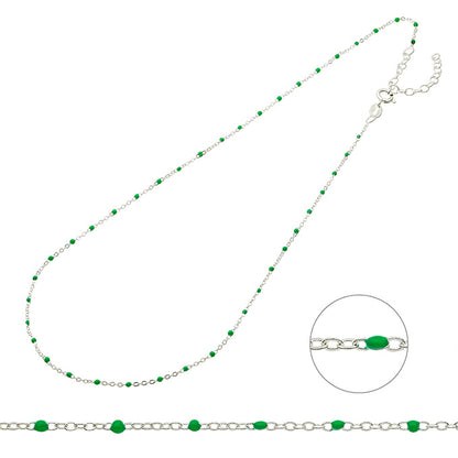 Chain and Enamel Necklace