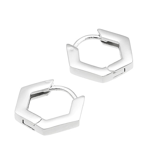 Boucle d'oreille hexagonale