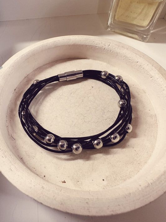 Bracciale fili di cuoio