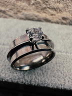 Anello Solitario a Fascia - LAB.0.925