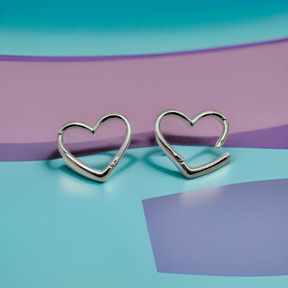 Heart wire earrings